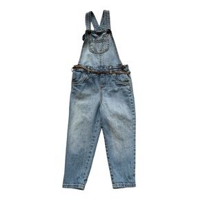 Carters Blue Denim Jeans Overalls Size 4T Girls Light Wash